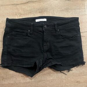 Eunina M Black Denim Shorts Cutoff Distressed Lexi Low Rise Shortie Nordstroms